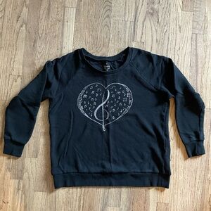 Torrid Black Heart Music Sweater
